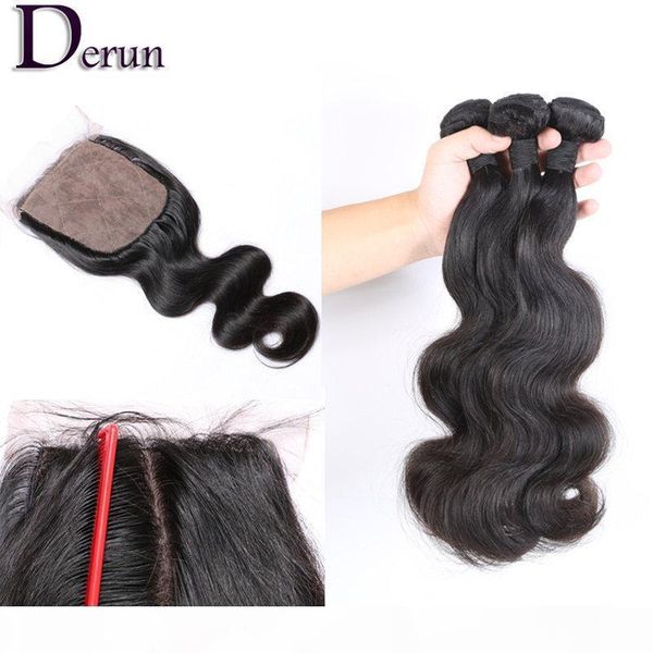 silk base closure with 3 bundles peruvian indian malaysian brazilian hair bundles unprocessed remy body wave virgin hair extensions, Black
silk base closure with 3 bundles peruvian indian malaysian brazilian hair bundles unprocessed remy body wave virgin hair extensions, Black