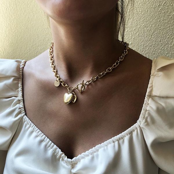chains phyanic bohemian gold color heart pendant necklace vintage punk fashion for women trendy jewelry accessories, Silver
chains phyanic bohemian gold color heart pendant necklace vintage punk fashion for women trendy jewelry accessories, Silver