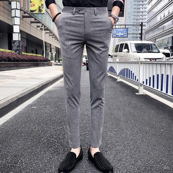 business trousers mens new british striped casual trousers men dress pants pantalon de travail pour homme stripe men pant casual, White;black
business trousers mens new british striped casual trousers men dress pants pantalon de travail pour homme stripe men pant casual, White;black