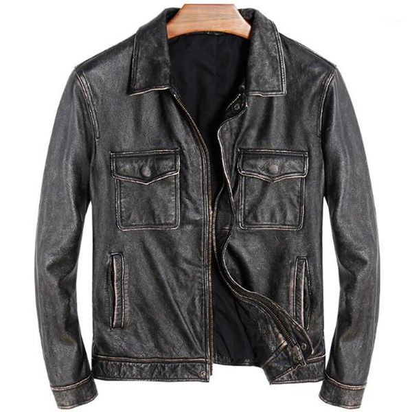 man motorcycle genuine leather jackets vintage real cow suede leather coats retro cowhide male slim winter autumn brand clothing1, Black
man motorcycle genuine leather jackets vintage real cow suede leather coats retro cowhide male slim winter autumn brand clothing1, Black