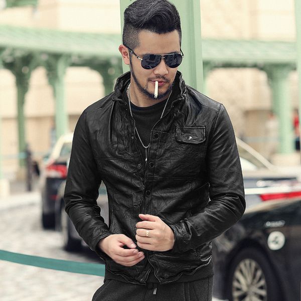 2021 the new autumn and winter leather skin the male casual retro fold of sheep genuine jacket men slim black fit gm8s
2021 the new autumn and winter leather skin the male casual retro fold of sheep genuine jacket men slim black fit gm8s