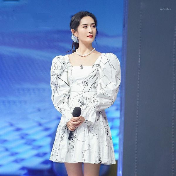 casual dresses women vintage dress 2021 a-line short mini square collar puff flare sleeve graffiti print white in cotton vestidos1, Black;gray
casual dresses women vintage dress 2021 a-line short mini square collar puff flare sleeve graffiti print white in cotton vestidos1, Black;gray