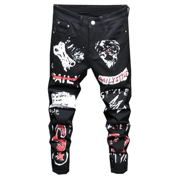 mens 3d digital printing skinny jeans men fashion graffiti painting hip hop pants stretch cotton denim black trousers, Blue
mens 3d digital printing skinny jeans men fashion graffiti painting hip hop pants stretch cotton denim black trousers, Blue