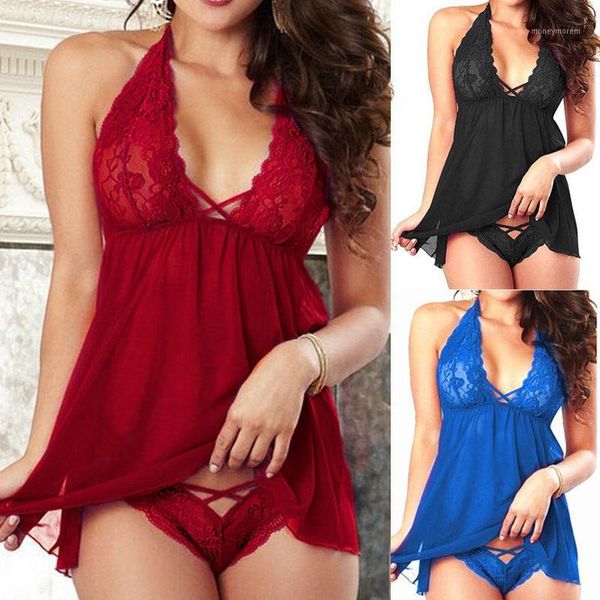 hirigin women summer lingerie nightwear lace v-neck solid sleepwear dress1, Black;red
hirigin women summer lingerie nightwear lace v-neck solid sleepwear dress1, Black;red