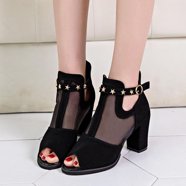 2021 summer new female mid-heel all-match fish mouth thick heel sandals one word buckle mesh breathable fashion women sandals, Black
2021 summer new female mid-heel all-match fish mouth thick heel sandals one word buckle mesh breathable fashion women sandals, Black
