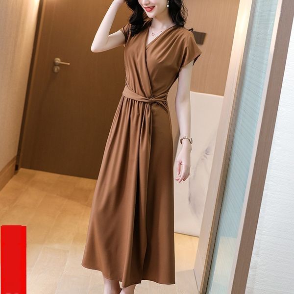 solid color dress for women 2020 long skirt silk and silk new summer v-neck short-sleeved slim stretch long skirt yldi4, Black;gray
solid color dress for women 2020 long skirt silk and silk new summer v-neck short-sleeved slim stretch long skirt yldi4, Black;gray