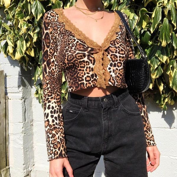women's blouses & shirts women v-neck lace cardigan botton blouse autumn ladies long sleeve leopard shirts1, White
women's blouses & shirts women v-neck lace cardigan botton blouse autumn ladies long sleeve leopard shirts1, White