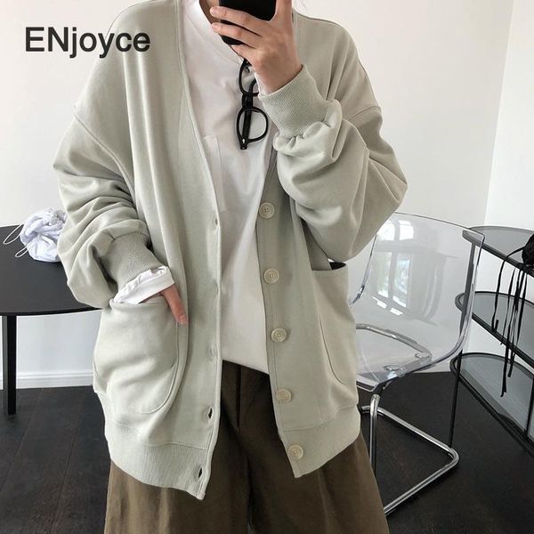 women's jackets vintage cardigan single breasted cotton jacket women casual oversize clothing sweatshirt coat spring autumn korean fash, Black;brown
women's jackets vintage cardigan single breasted cotton jacket women casual oversize clothing sweatshirt coat spring autumn korean fash, Black;brown