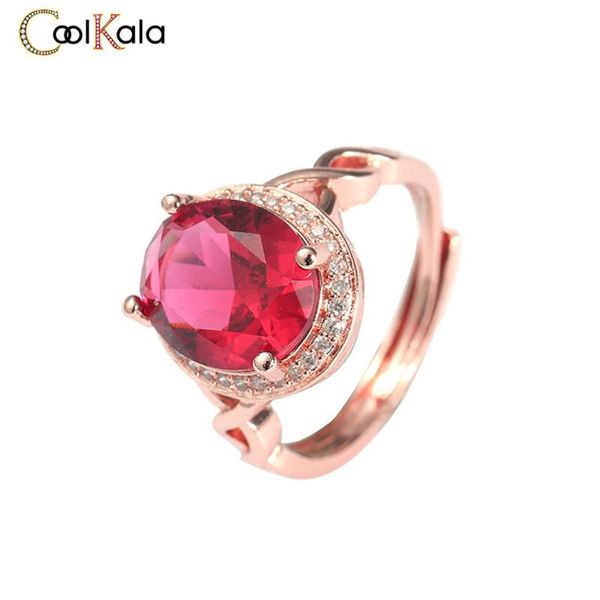 coolkala new high-end oval red tourmaline caibao open ring with zircon for women, Slivery;golden
coolkala new high-end oval red tourmaline caibao open ring with zircon for women, Slivery;golden
