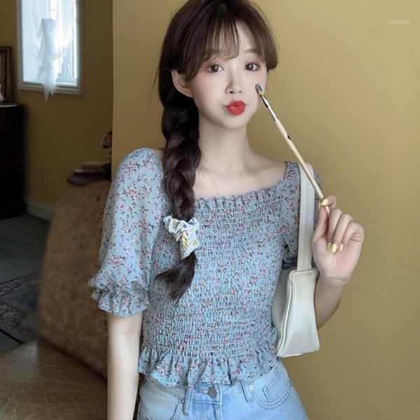 summer sweet floral print chiffon shirt women square collar slim short sleeve blouse clothes for women1, White
summer sweet floral print chiffon shirt women square collar slim short sleeve blouse clothes for women1, White