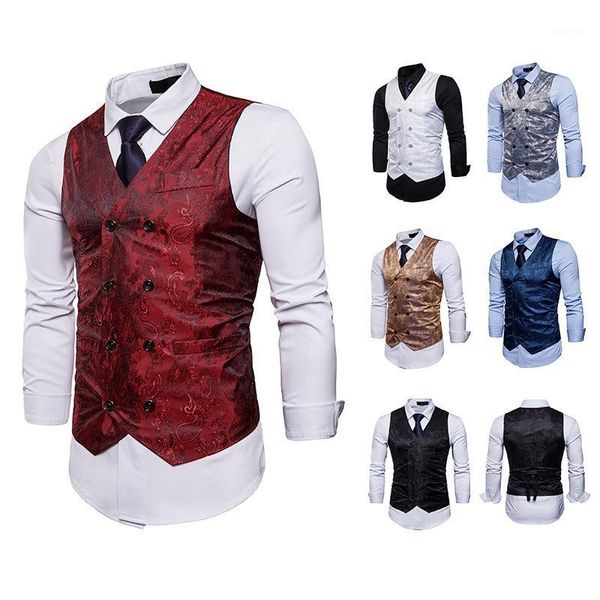 men double breasted dress vests chaleco sleeveless gilet slim printed sleeveless waistcoat men suit hombre for party wedding1, Black;white
men double breasted dress vests chaleco sleeveless gilet slim printed sleeveless waistcoat men suit hombre for party wedding1, Black;white