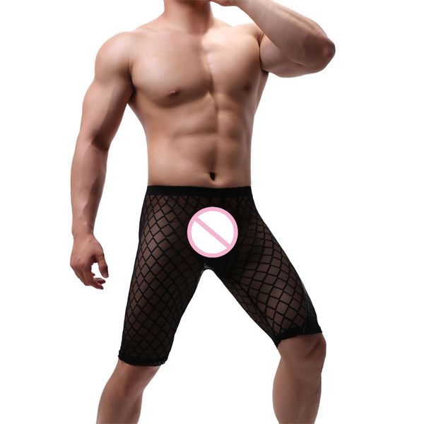 men mesh shorts male home short clothes mens casual shorts knee-length transparent short, White;black
men mesh shorts male home short clothes mens casual shorts knee-length transparent short, White;black