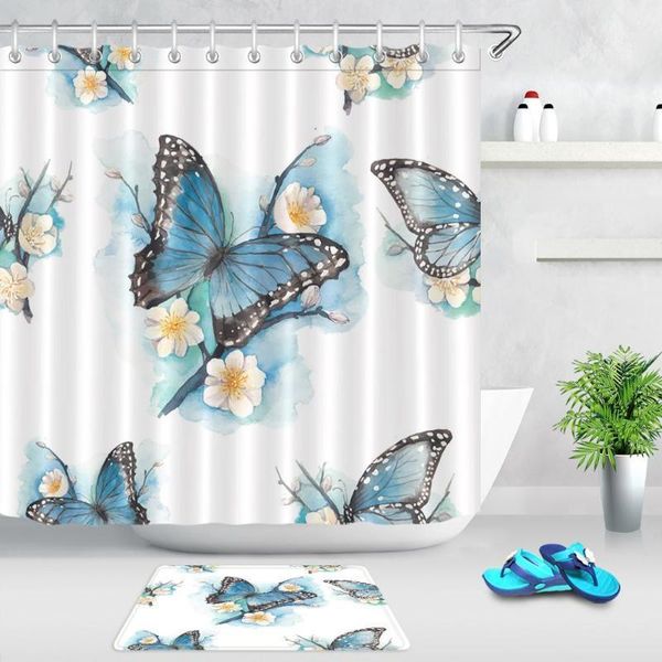 butterfly print waterproof shower curtain polyester washable white flower fabric bath curtain home bathroom curtains with hooks1
butterfly print waterproof shower curtain polyester washable white flower fabric bath curtain home bathroom curtains with hooks1