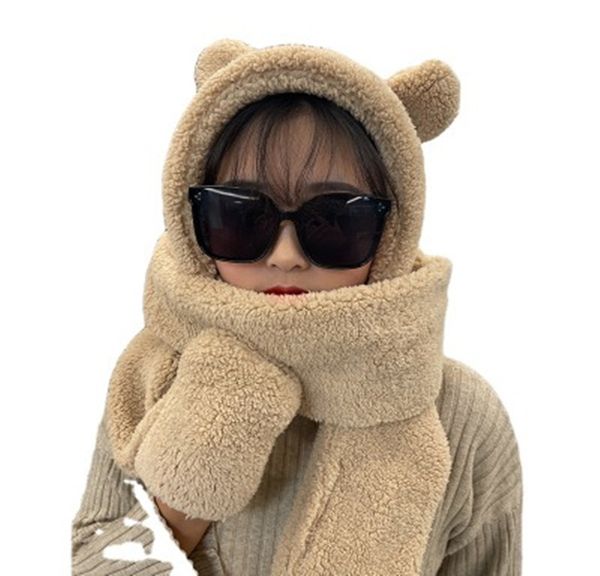 three-piece winter bear chapeau ladies cute wild lamb wool hat thick warm capscarf glove suitree sets for winter, Blue;gray
three-piece winter bear chapeau ladies cute wild lamb wool hat thick warm capscarf glove suitree sets for winter, Blue;gray