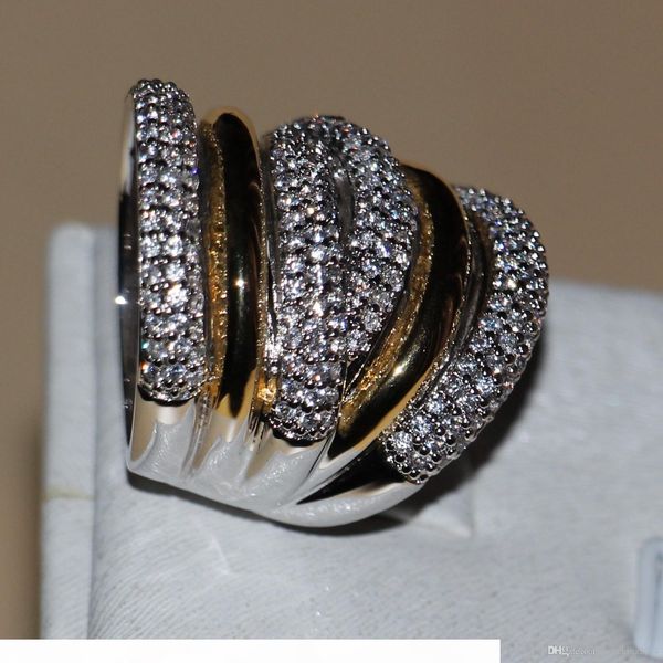 victoria wieck full tiny stones women's fashion jewelry 14kt white&gold gold filled zirconia wedding engagement band rings gift size 5, Silver
victoria wieck full tiny stones women's fashion jewelry 14kt white&gold gold filled zirconia wedding engagement band rings gift size 5, Silver