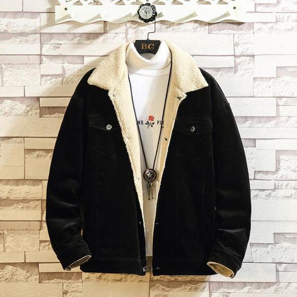 winter new men's vintage corduroy thick lambs big denim jacket warm casual men's jacket, Black;brown
winter new men's vintage corduroy thick lambs big denim jacket warm casual men's jacket, Black;brown