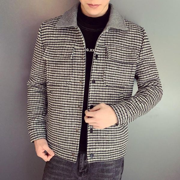 autumn winter overcoat woolen coat gray coffee plaid smart casual mens wool coat england middle long coats jackets slim fit male, Black
autumn winter overcoat woolen coat gray coffee plaid smart casual mens wool coat england middle long coats jackets slim fit male, Black