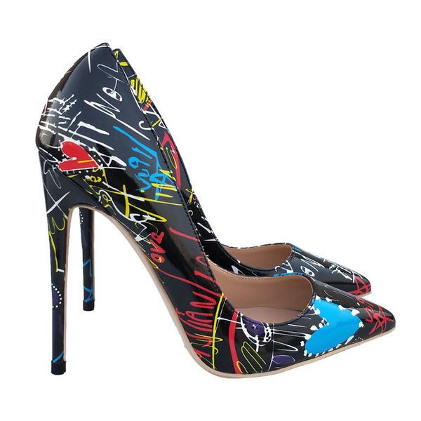 black graffiti shoes high heels 12 cm 10 cm 8cm heel pointed light shoes big size 43 party shoes 1007, Black;white
black graffiti shoes high heels 12 cm 10 cm 8cm heel pointed light shoes big size 43 party shoes 1007, Black;white