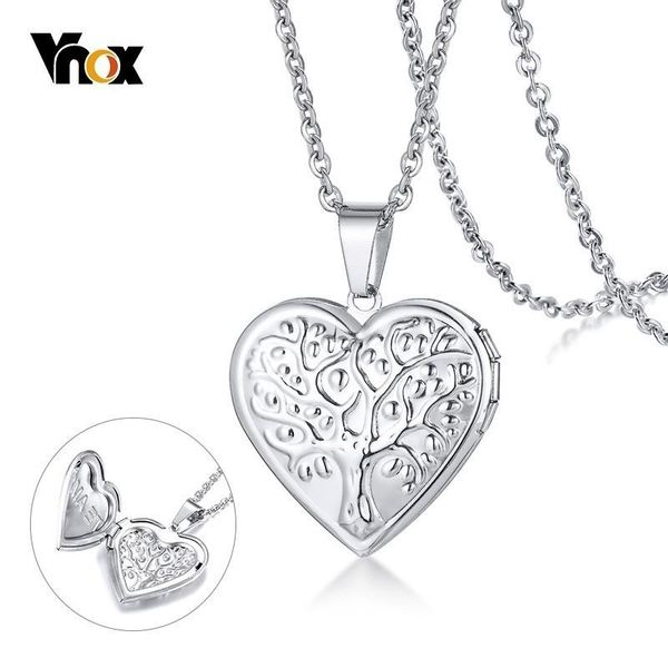 vnox life tree heart locket pendant for women never fade stainless steel "te amo" engraved necklace elegant feme collier, Silver
vnox life tree heart locket pendant for women never fade stainless steel "te amo" engraved necklace elegant feme collier, Silver