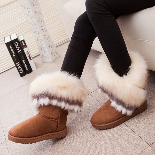 женщины fur boots дамы зимы теплые ботильоны для женщин снегоступы стиль круглый носок скольжению на женский flock снег загрузки женская обу, Black
женщины fur boots дамы зимы теплые ботильоны для женщин снегоступы стиль круглый носок скольжению на женский flock снег загрузки женская обу, Black
