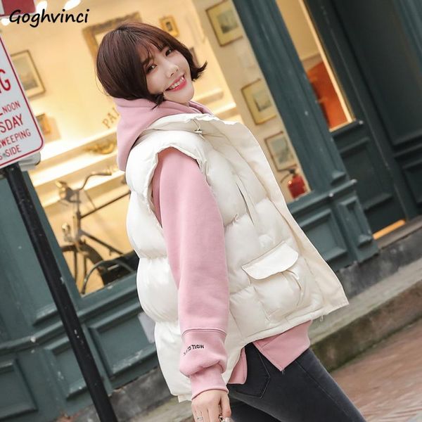women's vests women leisure winter warm female loose korean style simple elegant pocket womens solid all-match students, Black;white
women's vests women leisure winter warm female loose korean style simple elegant pocket womens solid all-match students, Black;white