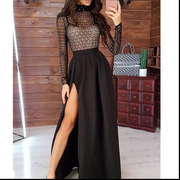 vintage womens dress fashion mesh sheer rhinestone transparent bandage long sleeve split party cocktail club long dress sale, Black;gray
vintage womens dress fashion mesh sheer rhinestone transparent bandage long sleeve split party cocktail club long dress sale, Black;gray