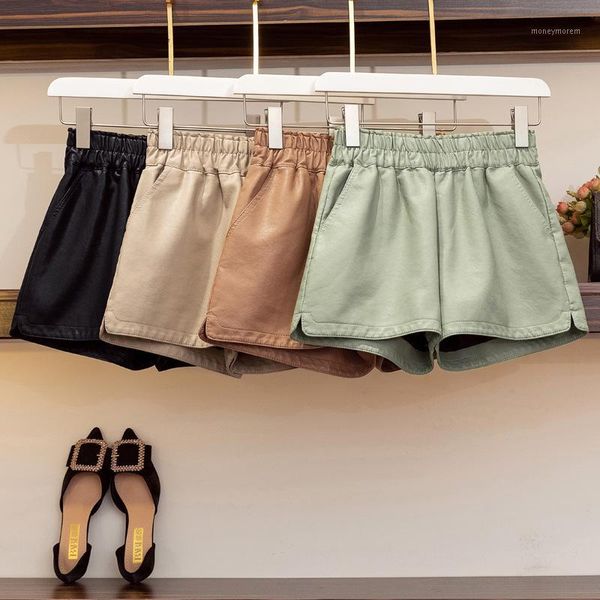 women's shorts women's korean version of the winter solid color loose high-waist was thin pu leather shorts1, White;black
women's shorts women's korean version of the winter solid color loose high-waist was thin pu leather shorts1, White;black