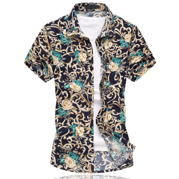 men's casual shirts beautiful 3d floral pattern printing short sleeve shirt men summer quality fashion slim fit camisa masculina -6xl, White;black
men's casual shirts beautiful 3d floral pattern printing short sleeve shirt men summer quality fashion slim fit camisa masculina -6xl, White;black