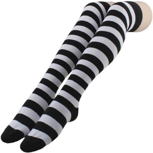 women girls 2020 leg over knee socks high long striped stocking sport femme sock soft socking meias meia socks hx09, Black
women girls 2020 leg over knee socks high long striped stocking sport femme sock soft socking meias meia socks hx09, Black