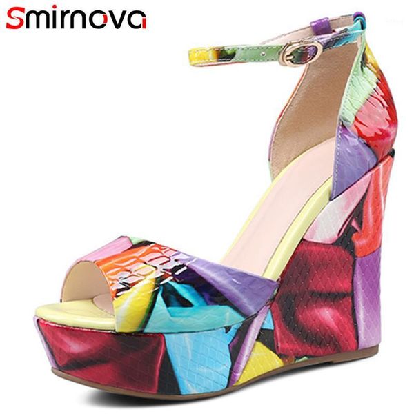smirnova 2020 new arrive party wedding shoes women sandals buckle quality patent leather summer wedges platform sandals woman1, Black
smirnova 2020 new arrive party wedding shoes women sandals buckle quality patent leather summer wedges platform sandals woman1, Black