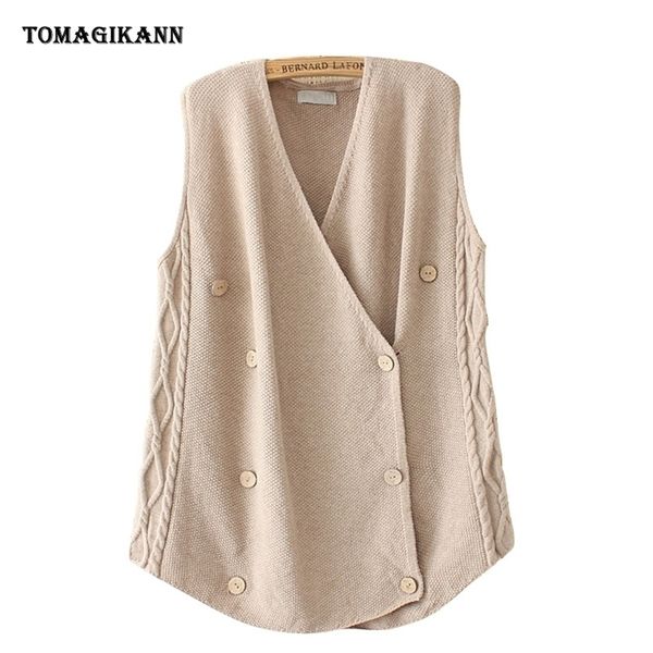 solid women vest plus size double breasted knitted waistcoat autumn vintage casual ladies v neck sleeveless sweater coat 201102, Black;white
solid women vest plus size double breasted knitted waistcoat autumn vintage casual ladies v neck sleeveless sweater coat 201102, Black;white