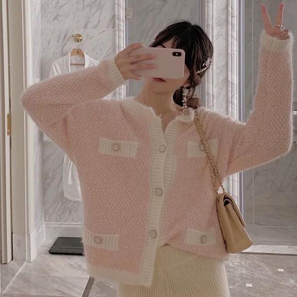 sweater coat female in the spring and autumn with a new small sweet wind round collar bright silk cardigan sweater women long sl, White
sweater coat female in the spring and autumn with a new small sweet wind round collar bright silk cardigan sweater women long sl, White