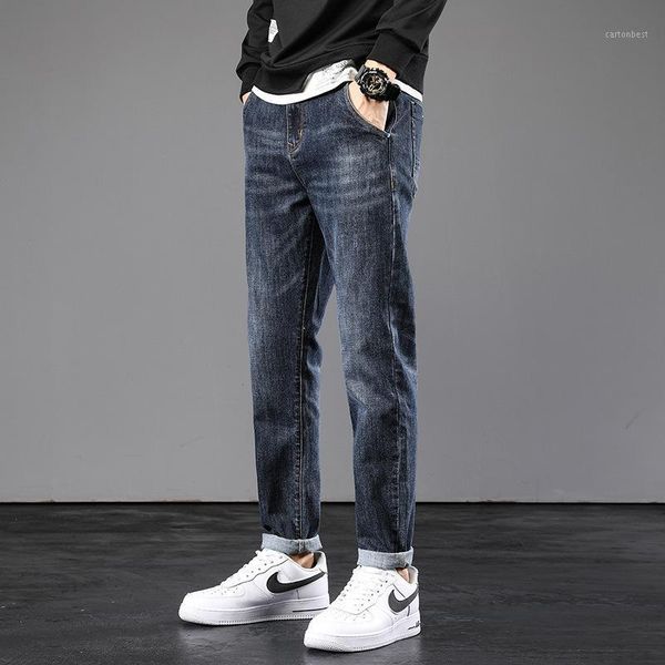 men's jeans korean style fashion men retro black blue elastic vintage designer denim trousers slim cotton pencil pants1
men's jeans korean style fashion men retro black blue elastic vintage designer denim trousers slim cotton pencil pants1
