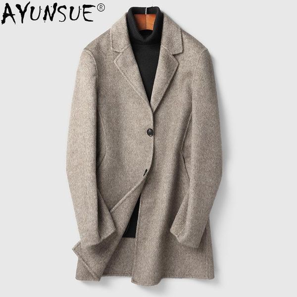 men's wool & blends ayunsue 90% coats autumn jacket for men clothing double-faced alpaca cashmere coat windbreaker clothes abrigo hombr, Black
men's wool & blends ayunsue 90% coats autumn jacket for men clothing double-faced alpaca cashmere coat windbreaker clothes abrigo hombr, Black