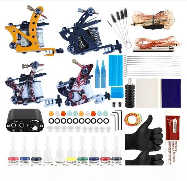 professional complete tattoo kit tattoo machine 4pcs liner shader 10 color immortal ink set power box grip tip
professional complete tattoo kit tattoo machine 4pcs liner shader 10 color immortal ink set power box grip tip