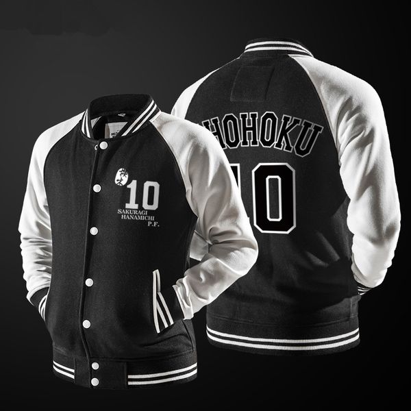 2021 new anime suramu danku shohoku basketball team cosplay jacket hanamichi sakuragi fleece coat casual baseball jackets sweatshirts d7m9, Black
2021 new anime suramu danku shohoku basketball team cosplay jacket hanamichi sakuragi fleece coat casual baseball jackets sweatshirts d7m9, Black