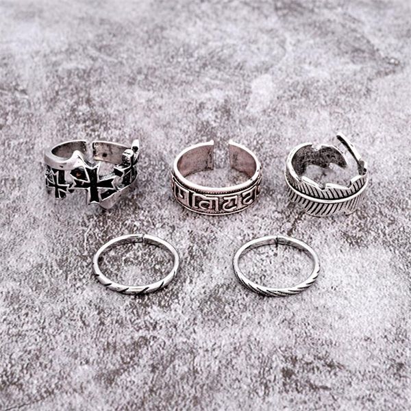 cluster rings 1pc gothic punk feather multiple cross open ring men women vintage metal simple stripe thin jewelry r42, Golden;silver
cluster rings 1pc gothic punk feather multiple cross open ring men women vintage metal simple stripe thin jewelry r42, Golden;silver
