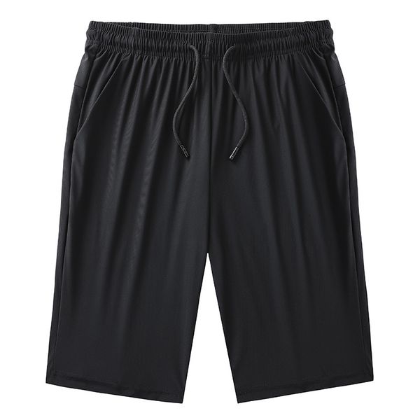 2020 summer thin ice silk shorts men's casual loose quick drying elastic pants, White;black
2020 summer thin ice silk shorts men's casual loose quick drying elastic pants, White;black