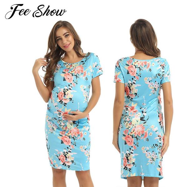 maternity dresses pregnant women side ruched flower printed clothes bodycon dress casual short sleeve wrap clothing plus size, White
maternity dresses pregnant women side ruched flower printed clothes bodycon dress casual short sleeve wrap clothing plus size, White