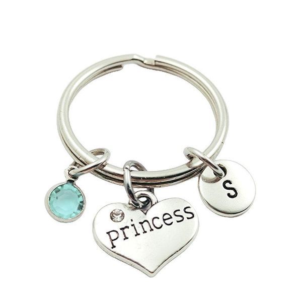 keychains princess heart initial letter birthstone keyring creative fashion jewelry women gifts accessories pendant, Silver
keychains princess heart initial letter birthstone keyring creative fashion jewelry women gifts accessories pendant, Silver