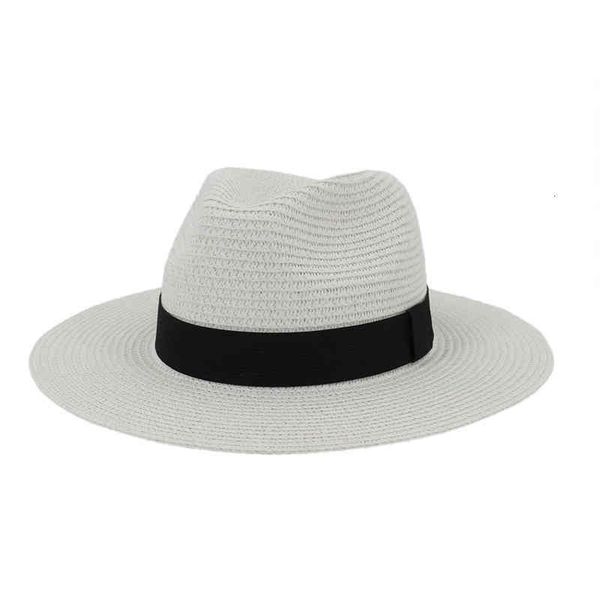 summer wide brim sun hat jazz caps ribbon band classic black white outdoor beach sun protective casual women men straw, Blue;gray
summer wide brim sun hat jazz caps ribbon band classic black white outdoor beach sun protective casual women men straw, Blue;gray