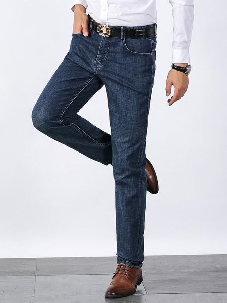2020 autumn new arrival men's straight business jeans causal denim long pants, Blue
2020 autumn new arrival men's straight business jeans causal denim long pants, Blue