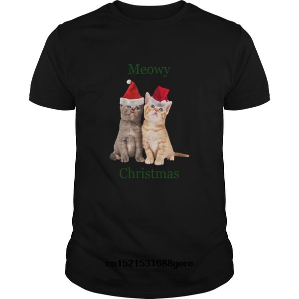 funny meowy christmas kitten men tee hoodie designers t shirts sweatshirt