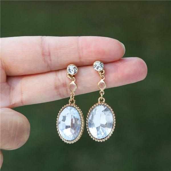 classic egg shape oval clear crystal dangle earrings for women wedding zirconia stone eardrop jewelry valentines day gift, Silver
classic egg shape oval clear crystal dangle earrings for women wedding zirconia stone eardrop jewelry valentines day gift, Silver