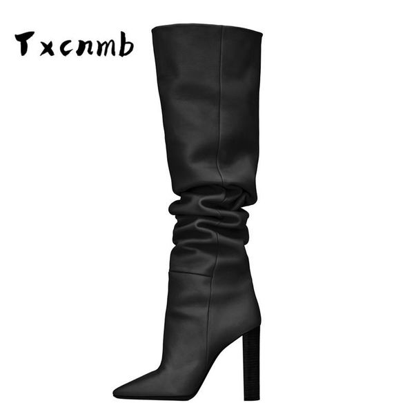 txcnmb 2020 new brand over the knee women genuine leather thick high heels autumn winter western high boots women shoes big 43, Black
txcnmb 2020 new brand over the knee women genuine leather thick high heels autumn winter western high boots women shoes big 43, Black