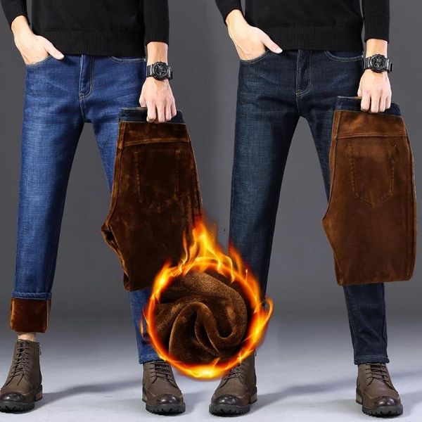 fleece warm men's jeans 2020 new straight winter classic business casual thickening elastic brand pants blue black jeans
fleece warm men's jeans 2020 new straight winter classic business casual thickening elastic brand pants blue black jeans