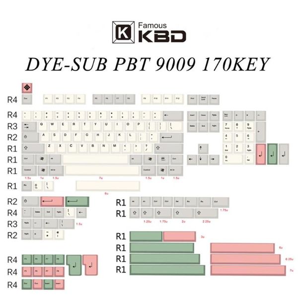 pbt keycap 9009 sublimation process 170key/104key cherry height mechanical keyboard can be applied
pbt keycap 9009 sublimation process 170key/104key cherry height mechanical keyboard can be applied
