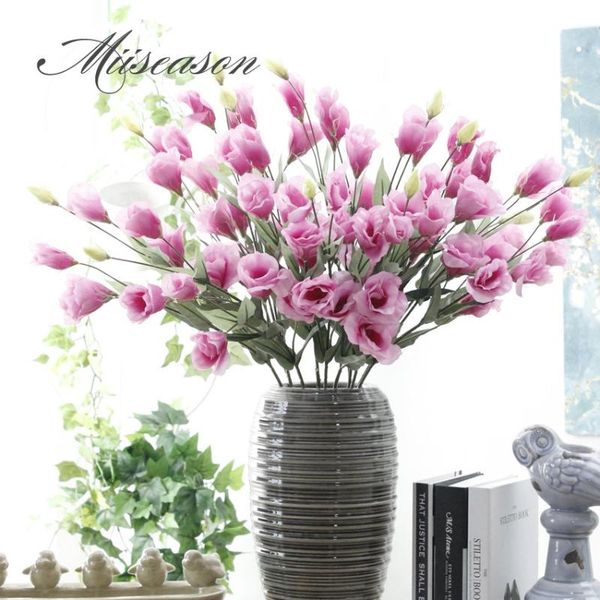 wedding artificial flowers 7 heads eustoma silk simulation gradiflorus lisianthus decorative flower for home l christmas 1pc 
wedding artificial flowers 7 heads eustoma silk simulation gradiflorus lisianthus decorative flower for home l christmas 1pc