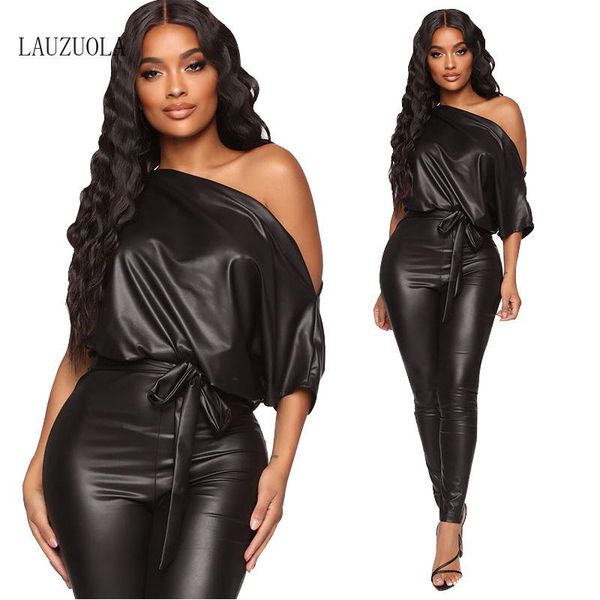 black faux leather jumpsuit womens long pants short sleeve one shoulder leather outfit for women bodycon bandage one piece, Black;white
black faux leather jumpsuit womens long pants short sleeve one shoulder leather outfit for women bodycon bandage one piece, Black;white