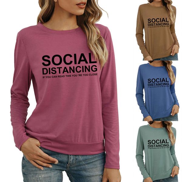 2020 women's social printed long sve t-shirt, Black;gray
2020 women's social printed long sve t-shirt, Black;gray